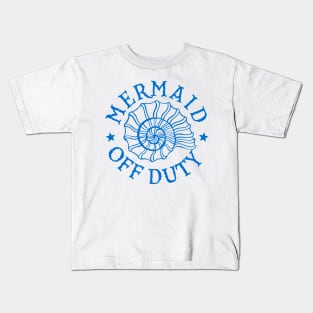 Mermaid Off Duty - blue Kids T-Shirt